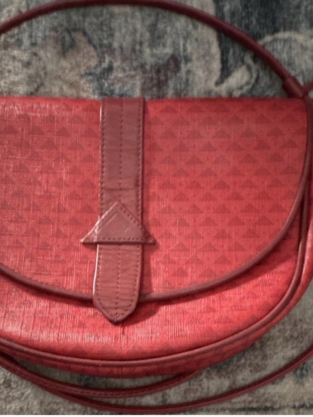 Liz Claiborne Red Textured Flap Crossbody Bag